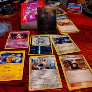 Mew Pokemon Card Lot and Book